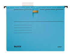 Папка подвесная Esselte Leitz Alpha 19840135 A4 картон синий со скоросшив.