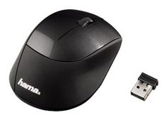 Мышь HAMA H-53850 оптическая беспроводная USB, черный [00053850]
