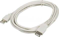 Кабель-удлинитель USB2.0 NINGBO USB A(m) - USB A(f), 3м, серый
