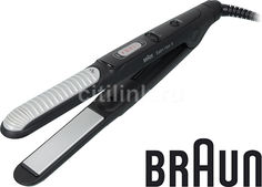 Выпрямитель для волос BRAUN ST 550 MN, черный и серебристый [81463232]