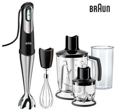 Блендер BRAUN MQ745 Aperitif, погружной, черный/серый