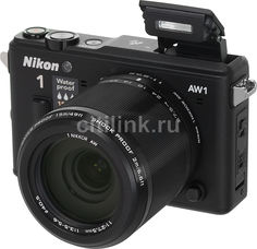 Фотоаппарат NIKON 1 AW1 kit ( 1 NIKKOR AW 11–27.5mm f/3.5–5.6), черный [vva201k001]