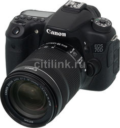 Зеркальный фотоаппарат CANON EOS 70D KIT kit ( EF-S 18-135mm f/3.5-5.6 IS STM), черный