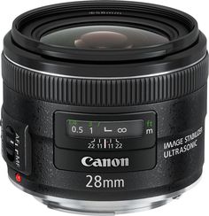 Объектив CANON 28mm f/2.8 EF IS USM, Canon EF, черный [5179b005]
