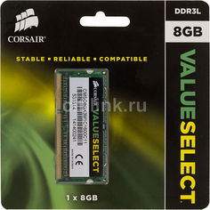 Модуль памяти CORSAIR CMSO8GX3M1C1600C11 DDR3L - 8Гб 1600, SO-DIMM, Ret