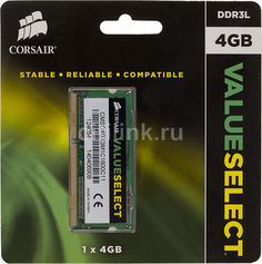 Модуль памяти CORSAIR Value Select CMSO4GX3M1C1600C11 DDR3L - 4Гб 1600, SO-DIMM, Ret