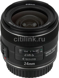 Объектив CANON 24mm f/2.8 EF IS USM, Canon EF, черный [5345b005]