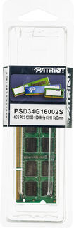 Модуль памяти PATRIOT PSD34G16002S DDR3 - 4Гб 1600, SO-DIMM, Ret Патриот