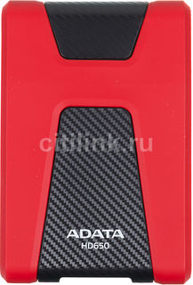 Внешний жесткий диск A-DATA DashDrive Durable AHD650-1TU3-CRD, 1Тб, красный