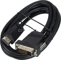 Кабель аудио-видео Hama DVI-D(m)/HDMI (m) 1.5м. черный 1зв (00122130)