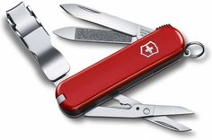 Складной нож VICTORINOX NailClip 580, 8 функций, 65мм, красный [0.6463]