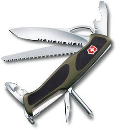 Складной нож VICTORINOX RangerGrip 178, 12 функций, 130мм, зеленый / черный [0.9663.mwc4]