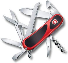 Складной нож VICTORINOX EvoGrip S17, 15 функций, 85мм, красный / черный [2.3913.sc]