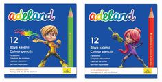Карандаши цветные Adel ADELAND 211-2325-100 шестигран. 3мм 12цв. короткие коробка Адель
