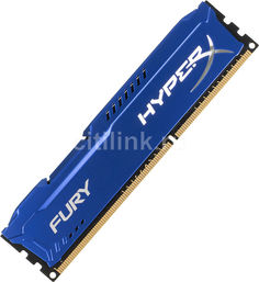Модуль памяти KINGSTON HyperX FURY Blue Series HX318C10F/4 DDR3 - 4Гб 1866, DIMM, Ret