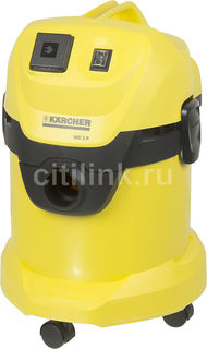 Пылесос KARCHER WD3P, 1000Вт, желтый/черный