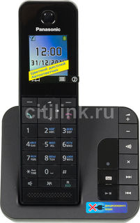 Радиотелефон PANASONIC KX-TGH220RUB, черный