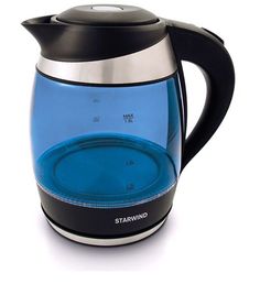 Чайник электрический STARWIND SKG2216, 2200Вт, синий и черный