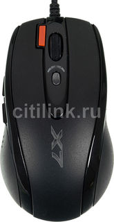 Мышь A4 XL-750BK лазерная проводная USB, черный [xl-750bk usb]