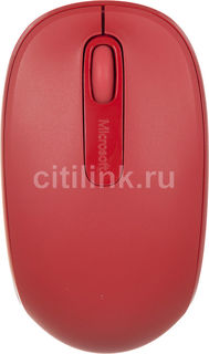 Мышь MICROSOFT Mobile Mouse 1850 оптическая беспроводная USB, красный [u7z-00034]