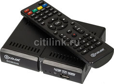 Ресивер DVB-T2 D-COLOR DC902HD, черный