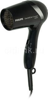 Фен PHILIPS BHD001/00, 1200Вт, черный