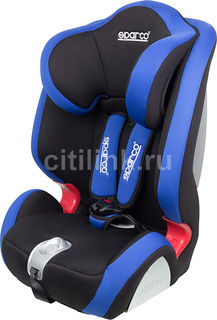 Автокресло детское SPARCO F 1000 K, 1/2/3, черный/голубой [spc/dk-350 bk/bl]