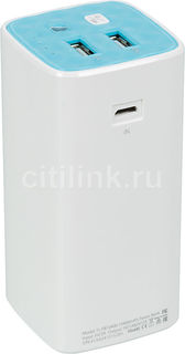Внешний аккумулятор TP-LINK TL-PB10400, 10400мAч, белый/голубой
