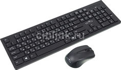 Комплект (клавиатура+мышь) OKLICK 250M, USB, беспроводной, черный [mk5301]