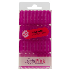 Бигуди-липучки `LADY PINK` SELF-GRIP D 25 мм розовые 8 шт