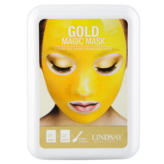 Маска для лица `LINDSAY` MAGIC MASK альгинатная моделирующая с коллоидным золотом 65 г + 6,5 г