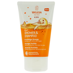 Шампунь-гель для волос и тела детский `WELEDA` `KIDS` 2 в 1 Апельсин 150 мл