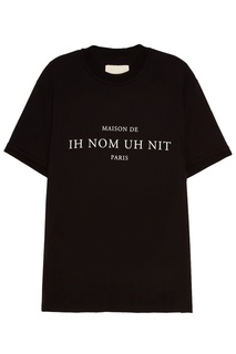 Черная футболка с надписью Ih Nom Uh Nit