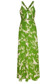 Шелковое платье с принтом No21