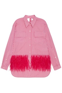 Хлопковая рубашка с перьями No21