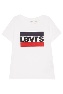 Белая футболка с логотипом THE PERFECT TEE Levis