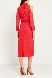 Красное платье из вышитого хлопка Laroom