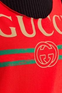 Красная майка с логотипом Gucci