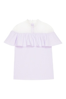 Фиолетовая блузка с кружевом T Skirt