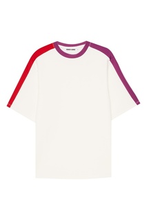 Белая футболка с разноцветными полосками Rocket X Lunch