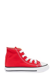 Красные высокие кеды из текстиля Converse