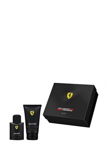 Набор парфюмерный Ferrari Scuderia "BLACK" Туалетная вода 75 мл + Шампунь для  волос и тела 150 мл