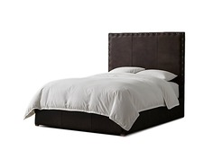 Мягкая кровать falcon 200*200 (myfurnish) коричневый 216.0x150x215 см.