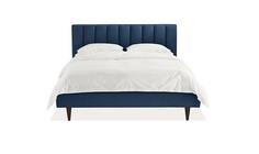 Мягкая кровать houston 200*200 (myfurnish) синий 216.0x120x212 см.
