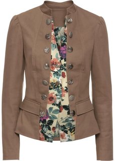 Пиджак 2 в 1 (серо-коричневый в цветочек) Bonprix
