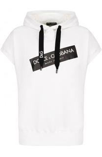 Хлопковое худи с короткими рукавами Dolce &amp; Gabbana