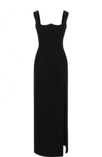 Шелковое платье-макси с открытой спиной Versace
