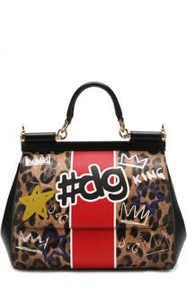 Сумка Sicily medium с принтом Dolce &amp; Gabbana