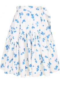 Хлопковая юбка-миди с цветочным принтом Ralph Lauren