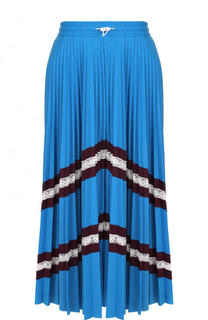 Плиссированная юбка-миди с эластичным поясом Valentino